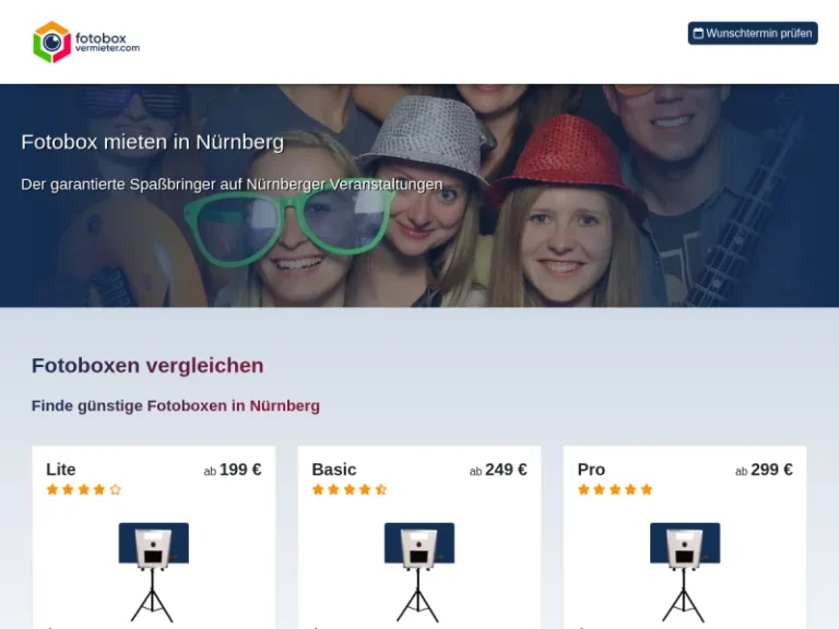 Fotobox mieten Nürnberg – Fotobox Verleih powered by Fotobox-Vermieter.com - Fotograf in Nürnberg