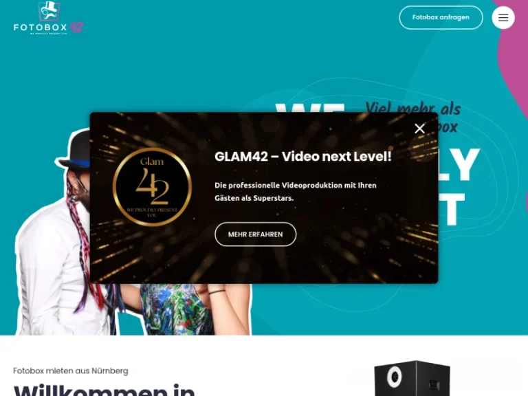 Fotobox42 Fotobox und Glambot mieten für Ihren Firmenevent und Messe in Nürnberg - Fotograf in Nürnberg