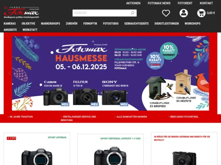 Fotomax SH photo GmbH - Fotofachgeschäft in Nürnberg