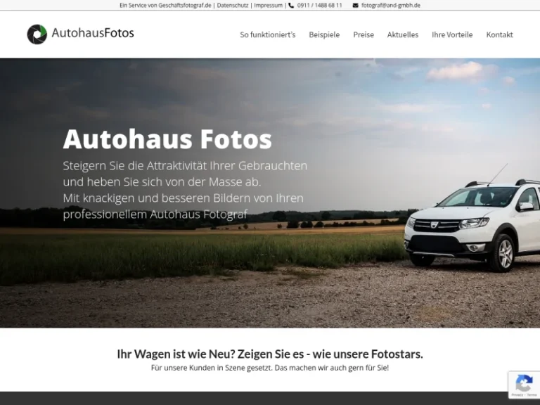 Autohaus Fotograf Fotoservice Carshooting - Werbefotograf in Nürnberg