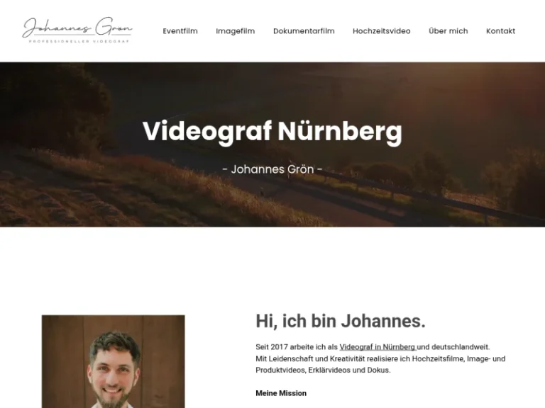 Videograf Johannes Straßner - Videoproduktionsdienst in Nürnberg