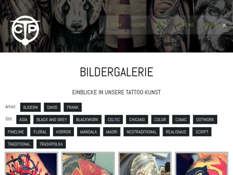 Frank Cullmann Cullmann CTP Tattoo & Piercing - Bodypiercing-Studio in Nürnberg