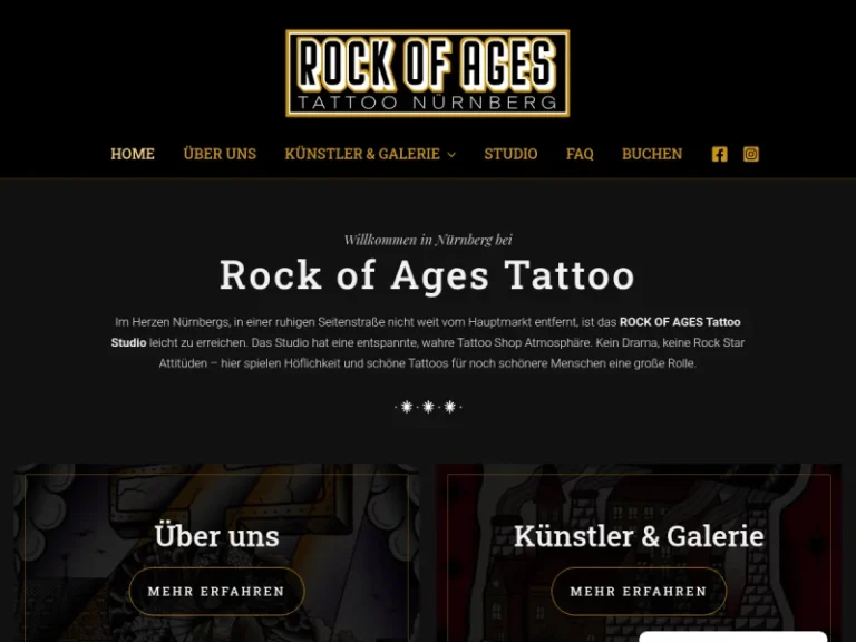 Rock of Ages – Tattoo Nürnberg - Tattoostudio in Nürnberg