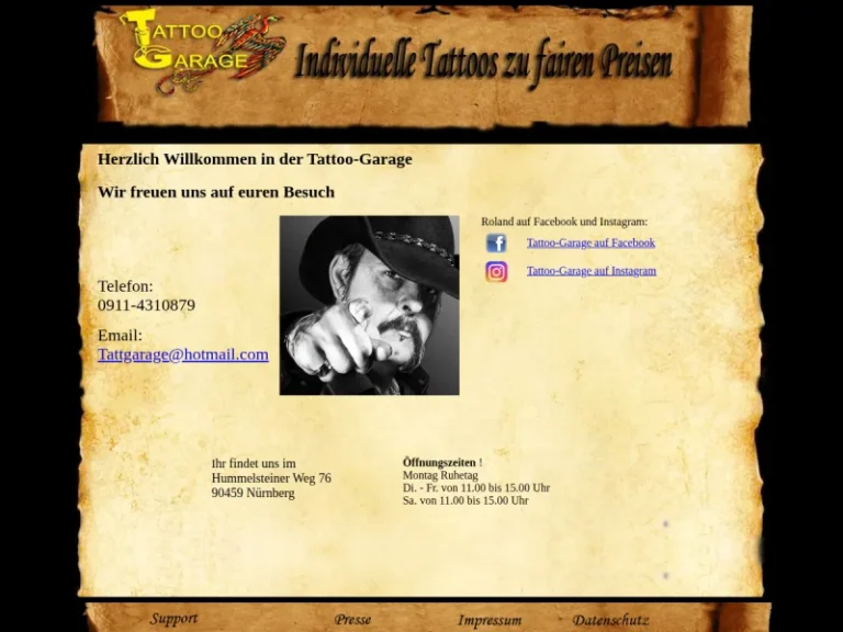 Tattoo Garage - Tattoostudio in Nürnberg